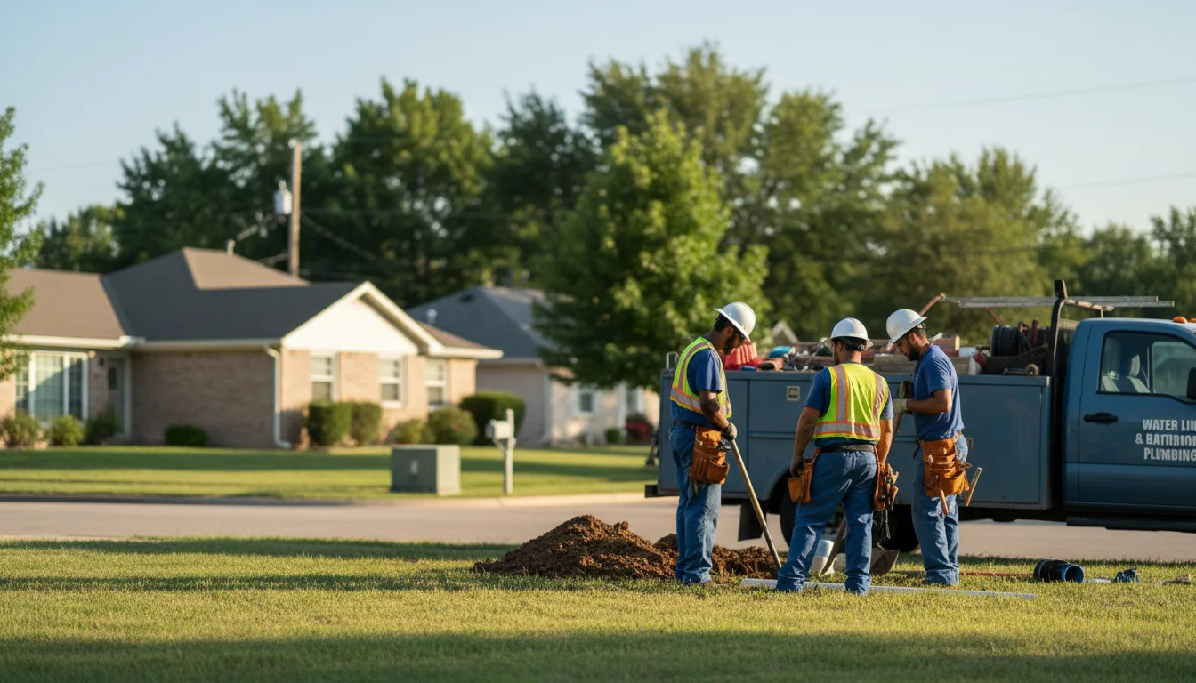 Residential water line and bathroom plumbing service in Lewisburg, KY